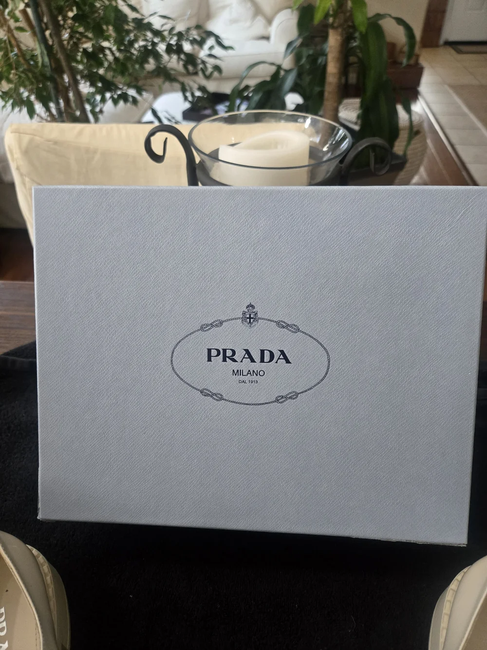 Prada Women's Cream Patent Leather Loafers Size 11/42 EUC - WORN ONCE